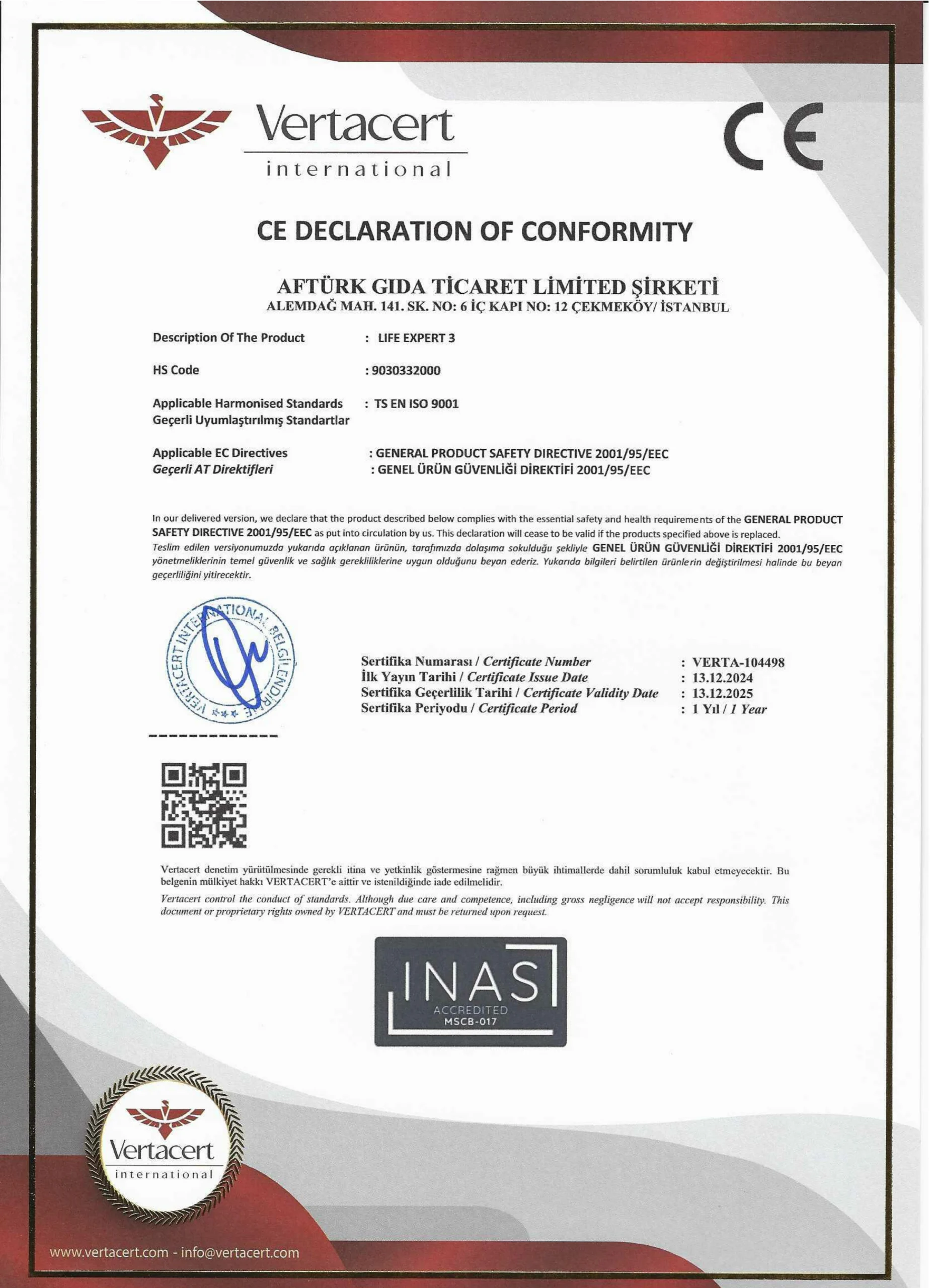 WebWellness Life Expert ISO Certification for Wellness Devices